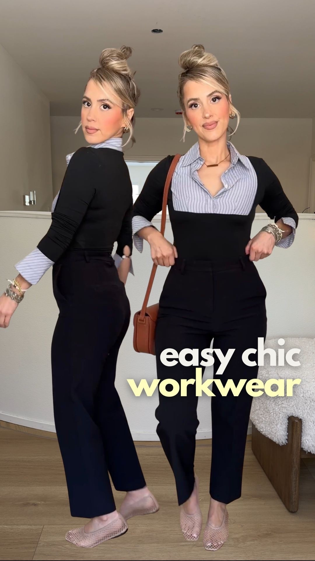 Style tip: 2 in 1 built-in layered OFFICE TOPS!! No bulk + no effort + matches literally any trouser in your closet!! 

Wearing small in tops 
Size small or size 4 in trousers

#LTKootd #LTKgrwm #LTKWorkwear
