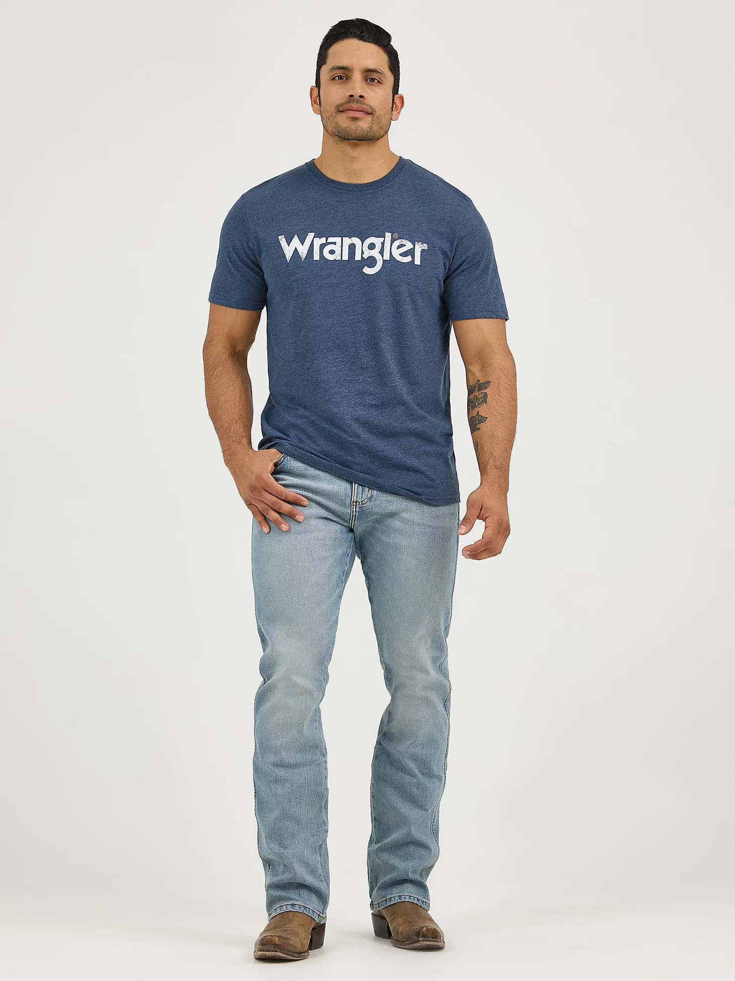 Men's Wrangler Retro® Slim Fit Bootcut Jean in BR Wash | Wrangler