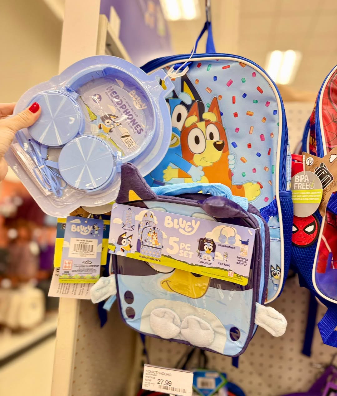 NEW! Bluey and bingo 5 pc back to school backpack set 😍😱 it comes with headphones, water bottle, lunchbox and more!
-
#bluey #blueyandbingo #target #targetfinds #targetmom #boymom #backtoschool #backtoschoolfinds 

 #LTKmomlife #LTKKids