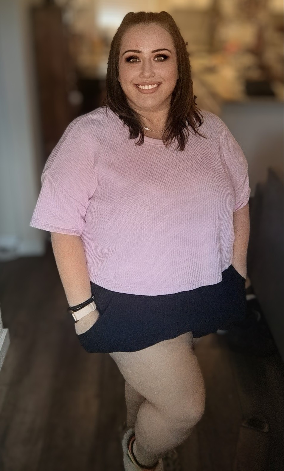 @kohls oversized waffle set in XL (both). 

#LTKootd #LTKPlusSize #LTKMidsize