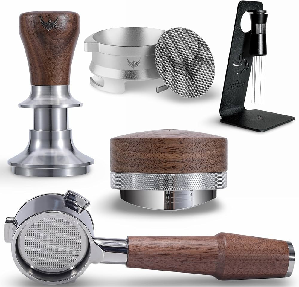 Breville Espresso Machine Accessories Set 54mm Walnut Bottomless Portafilter,Calibrated Tamper, C... | Amazon (US)