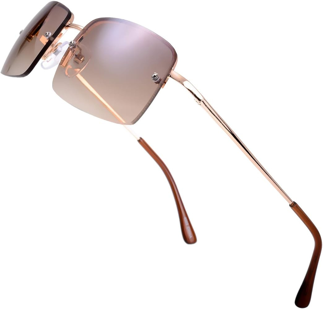 The Fresh Minimalist Small Rectangular Sunglasses Clear Eyewear Spring Hinge - Gift Box Package (... | Amazon (US)