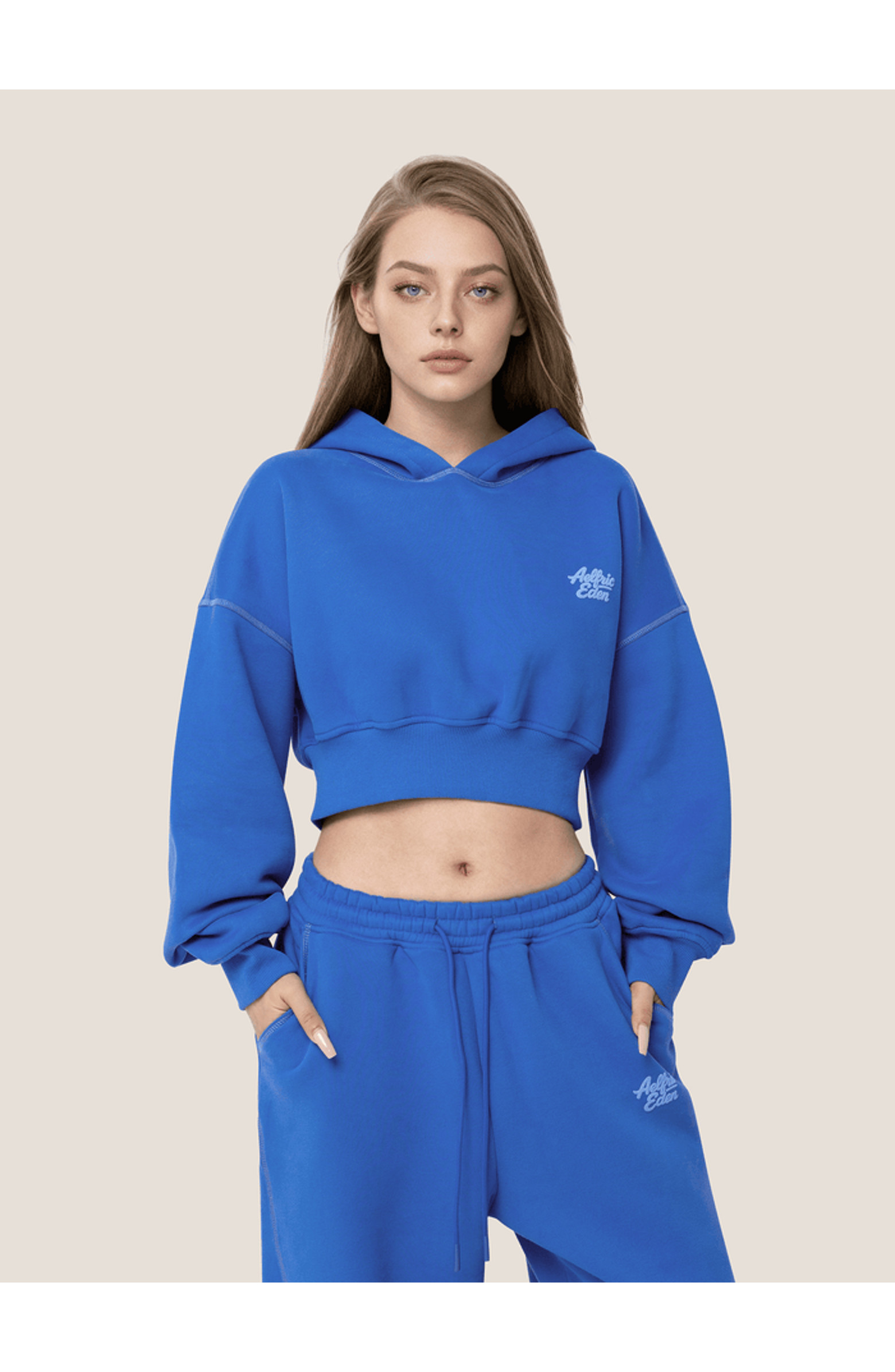 Cloud Essential Fleece Cropped Pullover Hoodie Set | Nordstrom