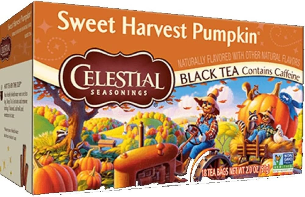 Celestial Seasonings Black Tea,Sweet Harvest Pumpkin, 20 Bags | Amazon (US)