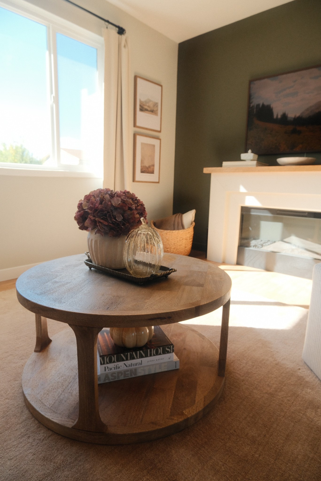 Round wood coffee table from Target 🤎 

#LTKHome #LTKSaleAlert