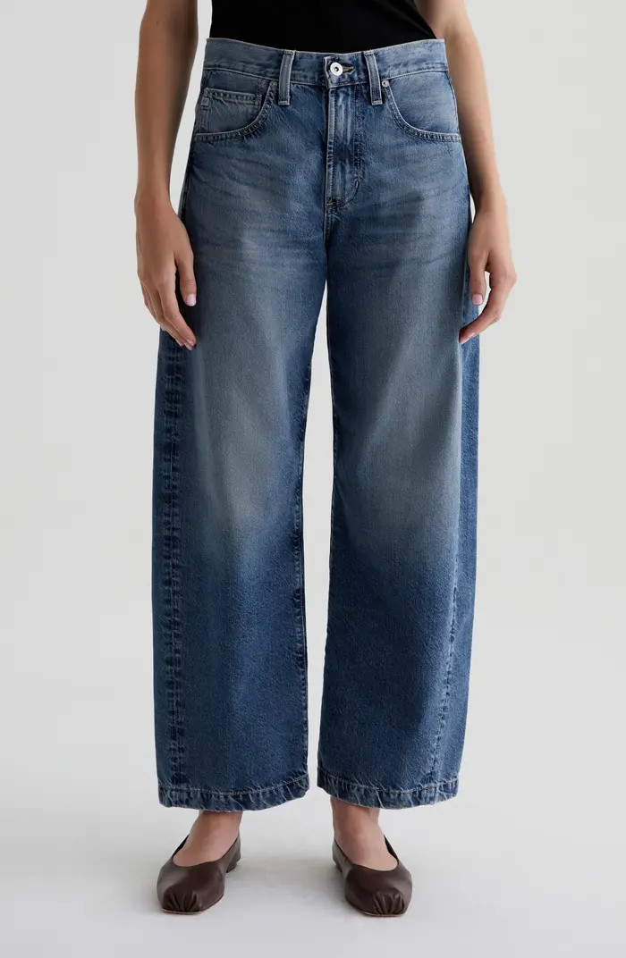 AG Hattie High Waist Ankle Wide Barrel Leg Jeans | Nordstrom | Nordstrom