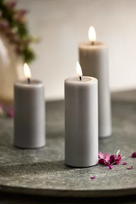 Flameless Wax Pillar Candle | Terrain