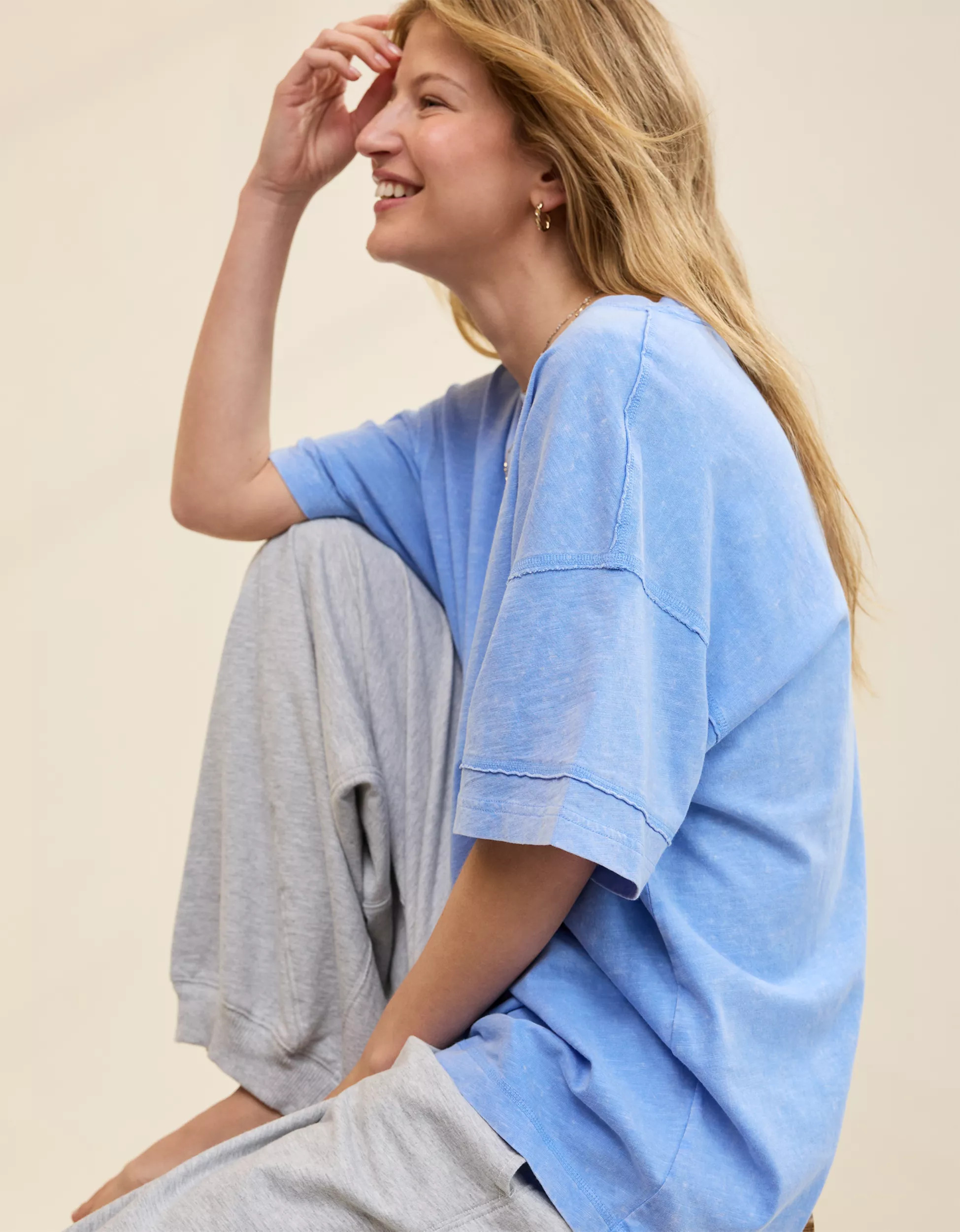 Aerie Crew Oversized Boyfriend T-Shirt | Aerie