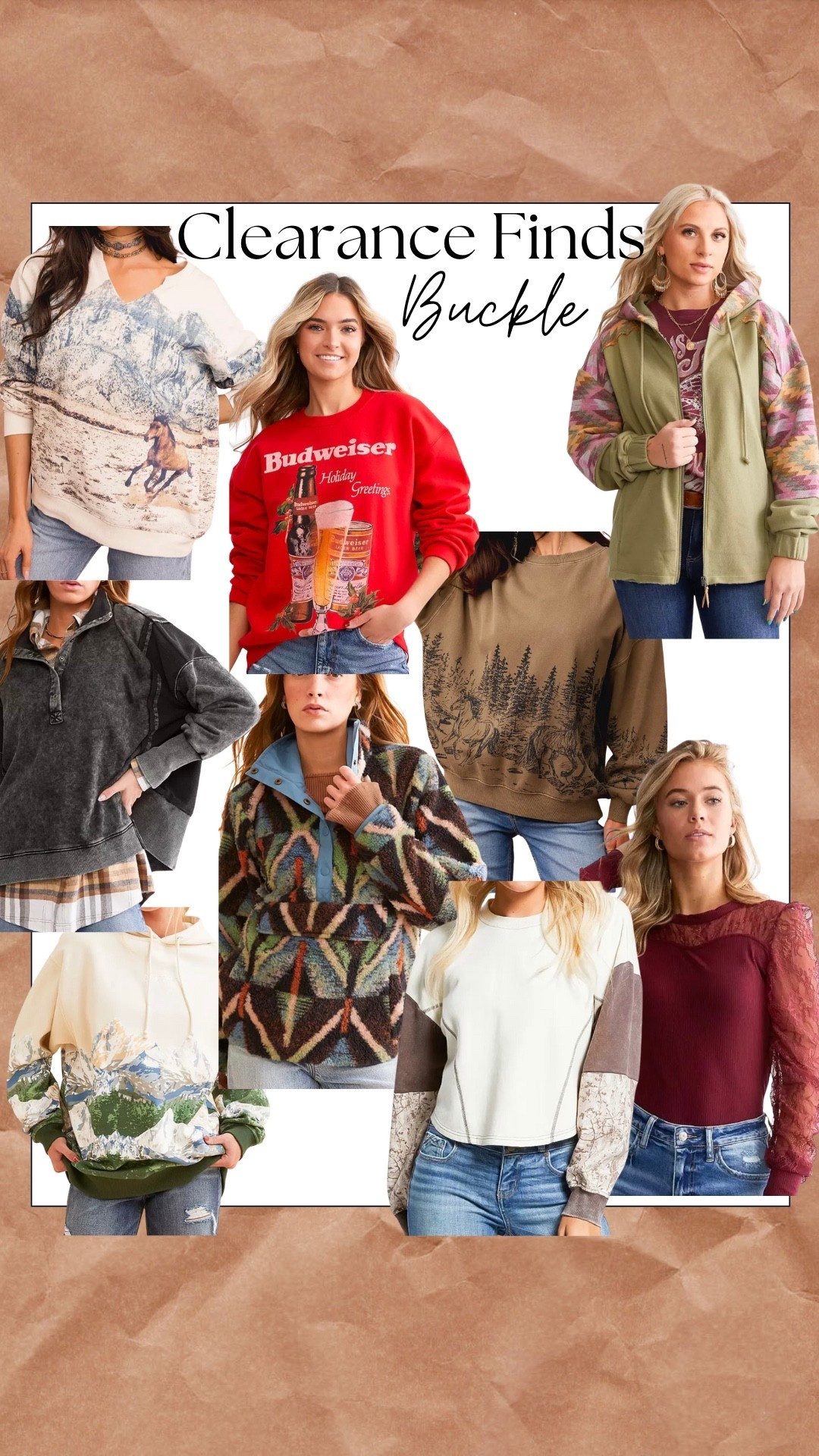 Lots of clearance sweatshirts and tops from Buckle on major deal!!! Great gift ideas for teens! 

#LTKSaleAlert #LTKGiftGuide