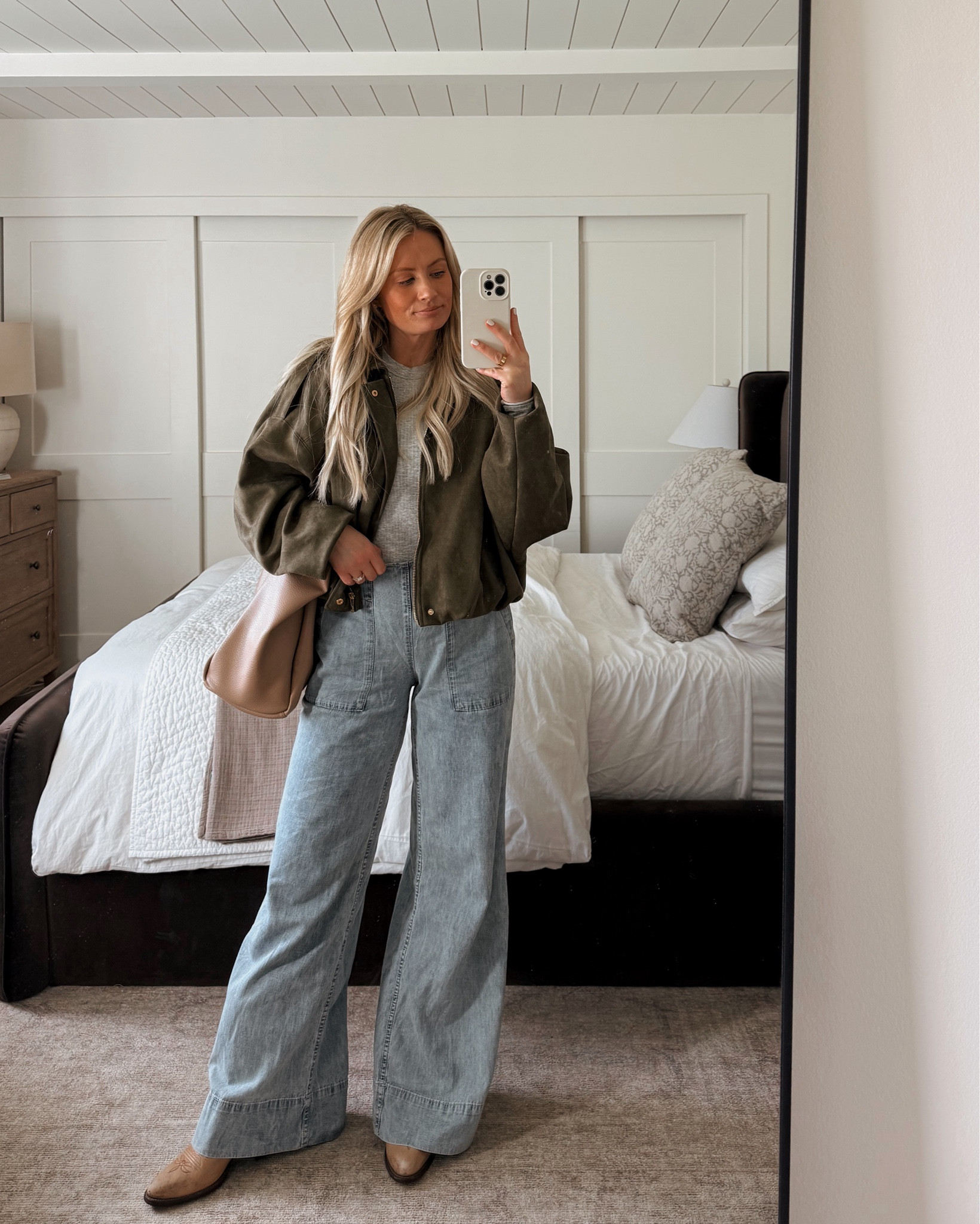 Some of my recent favorite fashion finds! These free people jams are so cute and comfy too. Perfect to level up and basic outfit. I bought the ribbed long sleeve in all three colors. So soft and perfectly stretchy. Paired with my Amazon bomber jacket and western boots! 
JEANS: XS
TOP: XS/S
JACKET: XS

#LTKSeasonal #LTKFindsUnder100