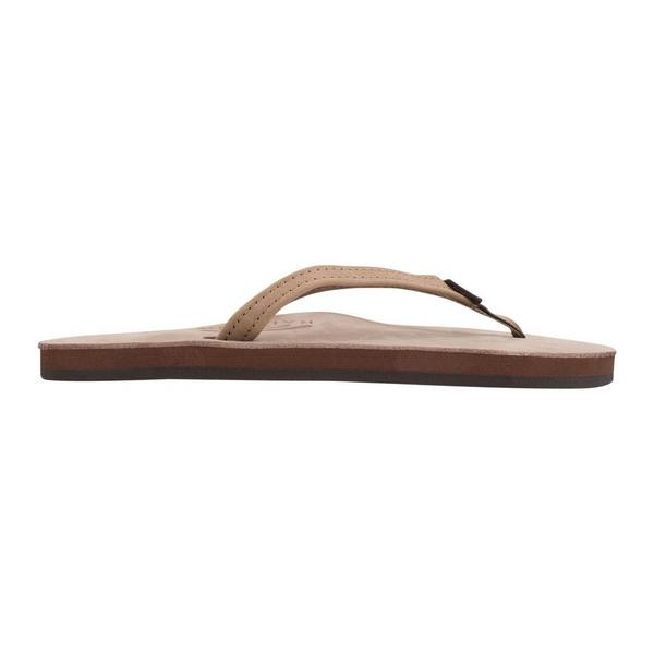 Women's Rainbow Single Layer Premier Leather Flip Flop Sandals 6.5-7.5 Dark Brown | Scheels Sports