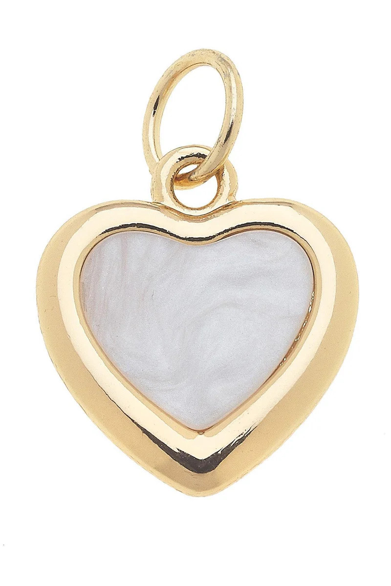 Heart Outline Charm in Mother of Pearl | CANVAS