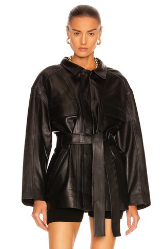 NOUR HAMMOUR Zakary Jacket in Black | FWRD | FWRD 