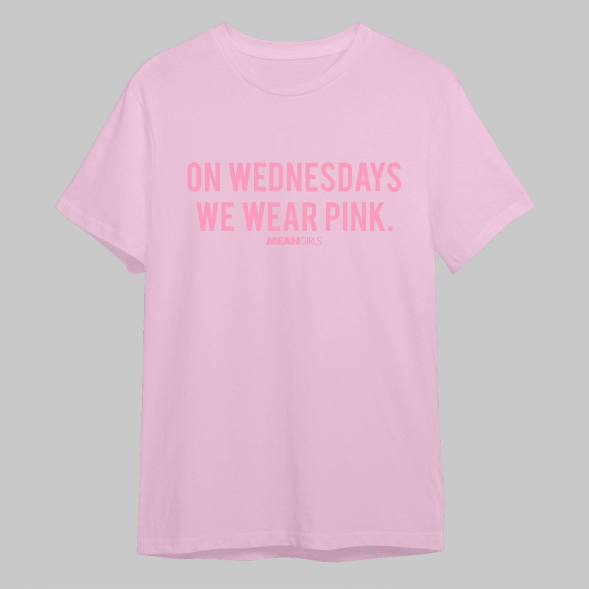 Women's Mean Girls On Wednesdays We Wear Pink Short Sleeve Graphic T-Shirt - Pink | Target