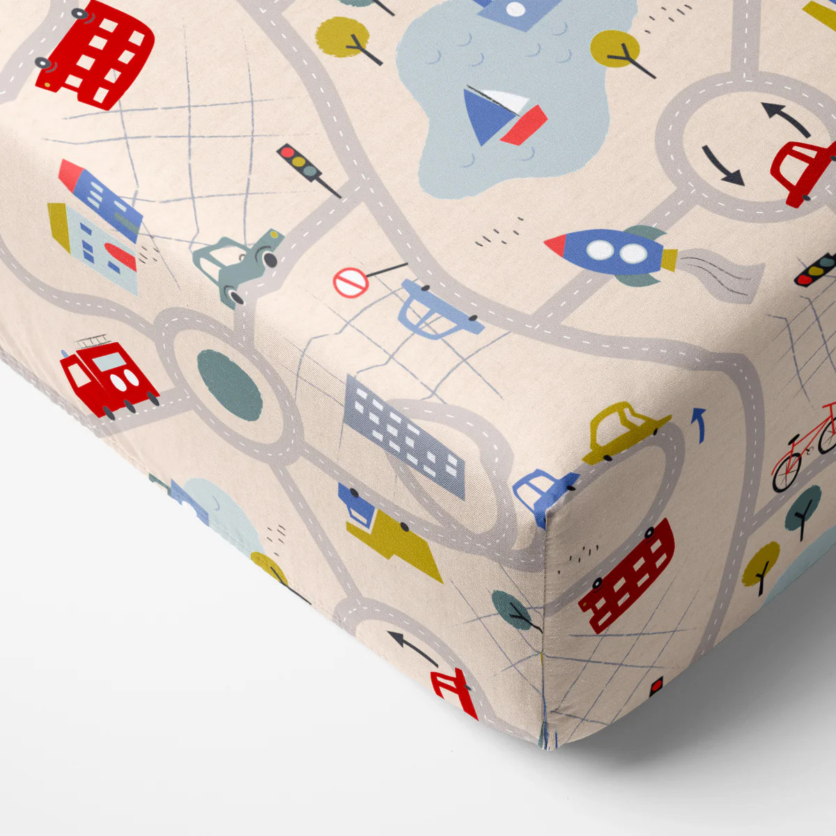 Road Trip Fitted Crib Sheet | Little Sleepies