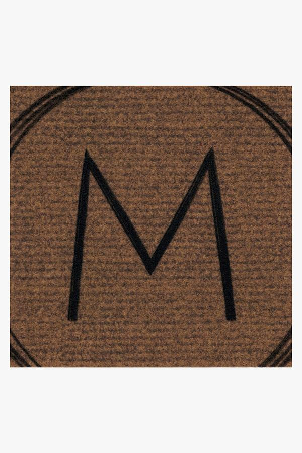 Infinity Monogram Black & Brown Washable Doormat | Ruggable US | Ruggable
