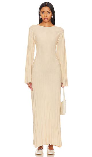 Serafia Maxi Dress in Beige | Revolve Clothing (Global)