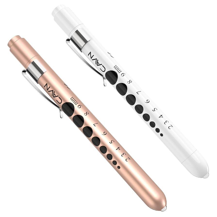 CAVN Pen Light with Pupil Gauge LED Penlight for Nurses Doctors, 2 Pcs Reusable Medical Penlight ... | Amazon (US)