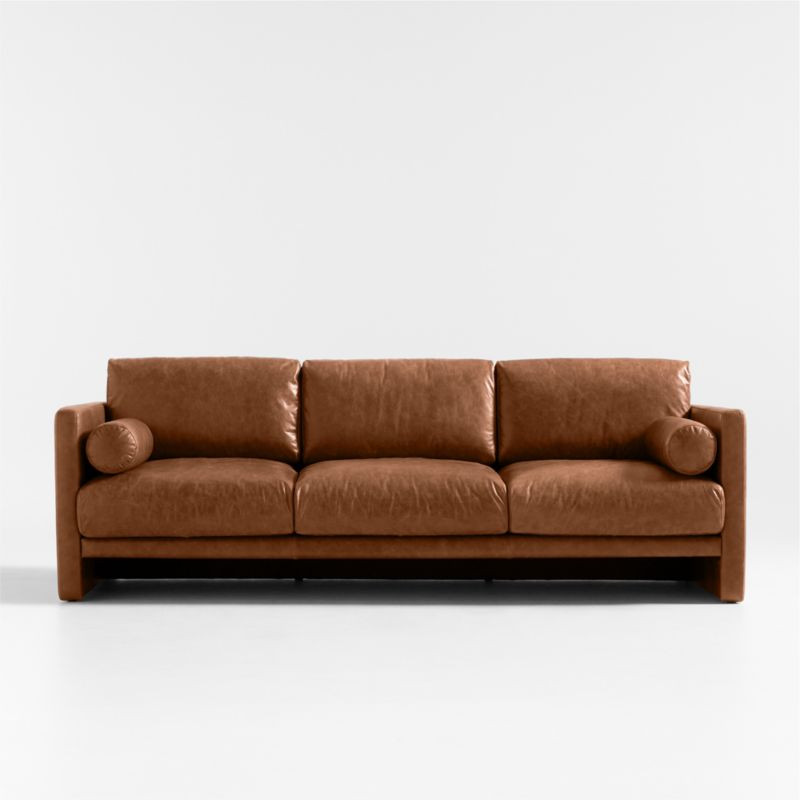 Aviator Leather Sofa 88" | Crate & Barrel | Crate & Barrel