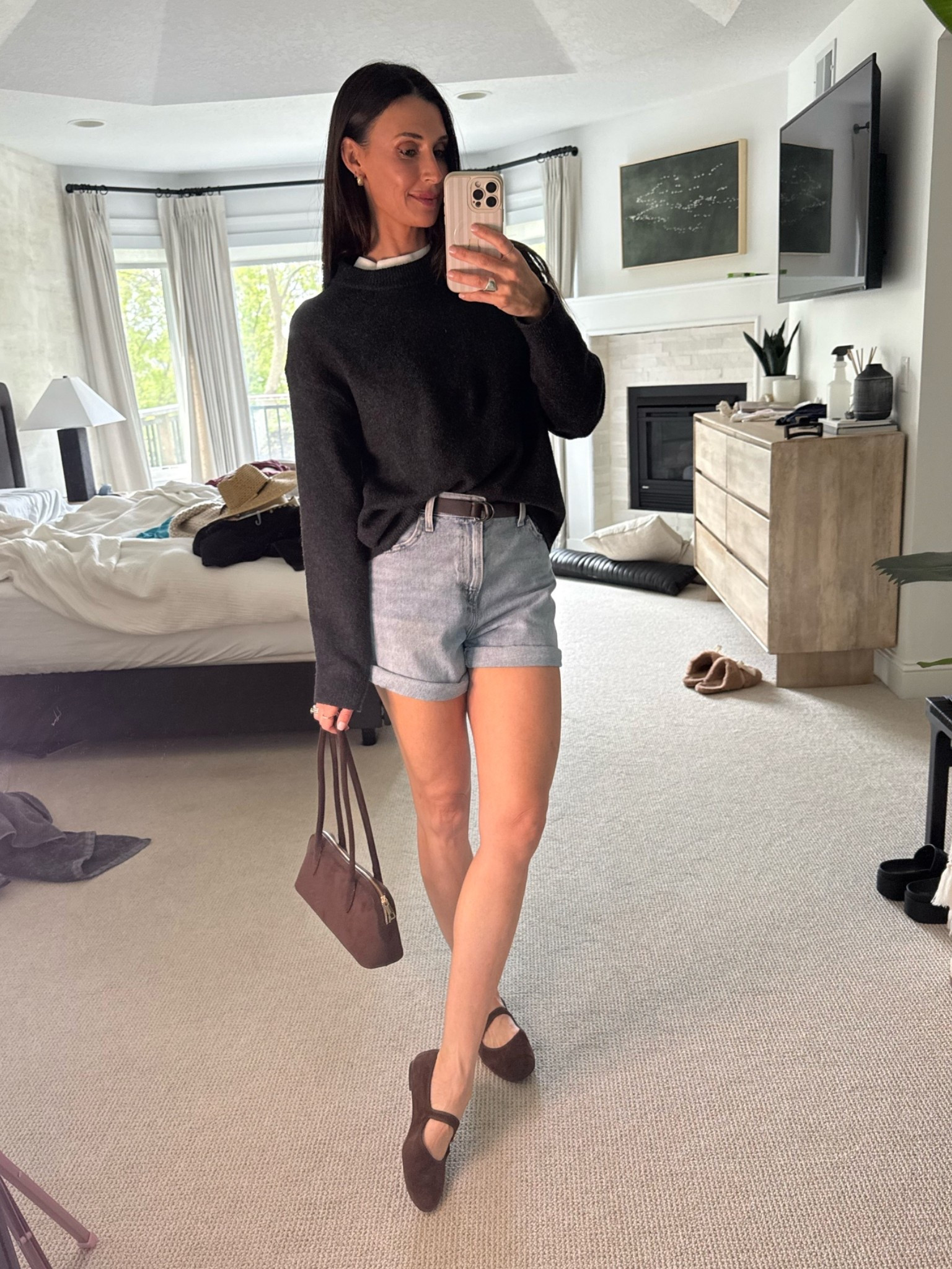 Spring outfit of the day. Love a good sweater and shorts moment

#LTKootd #LTKgrwm #LTKmomlife