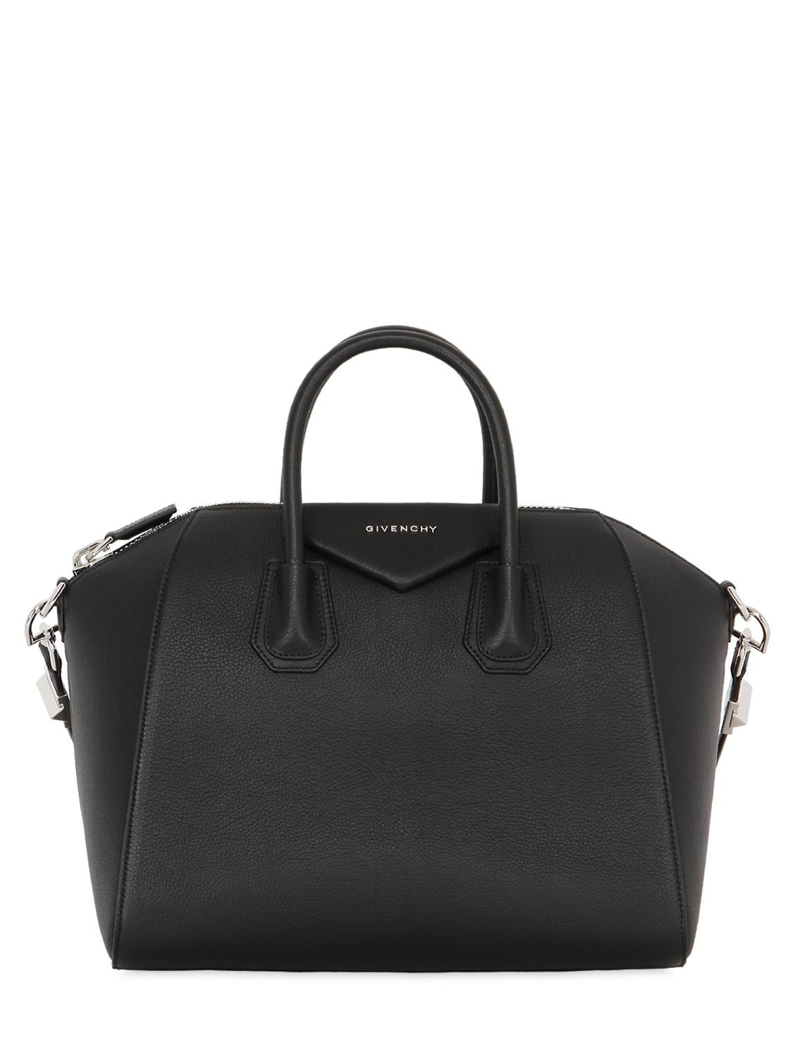MEDIUM ANTIGONA GRAINED LEATHER BAG | Luisaviaroma