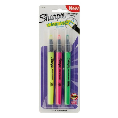 Sharpie Clear View 3pk Highlighters Fine Chisel Tip Multicolored | Target