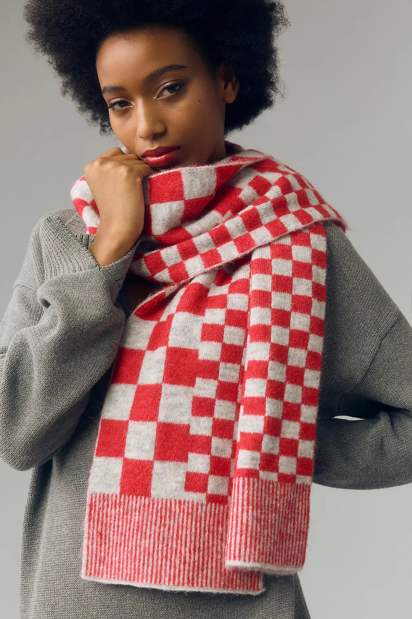 Maeve Checkered Scarf | Anthropologie (US)