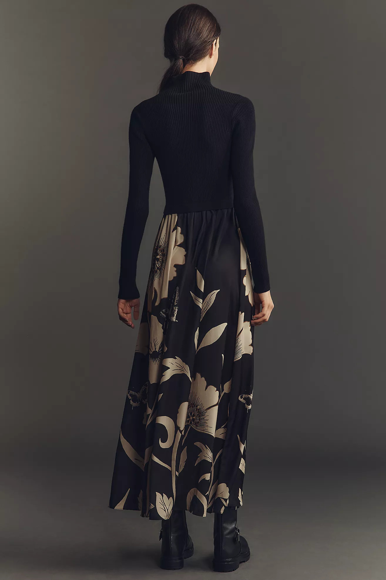 The Thea Long-Sleeve Twofer Maxi Dress | Anthropologie (US)
