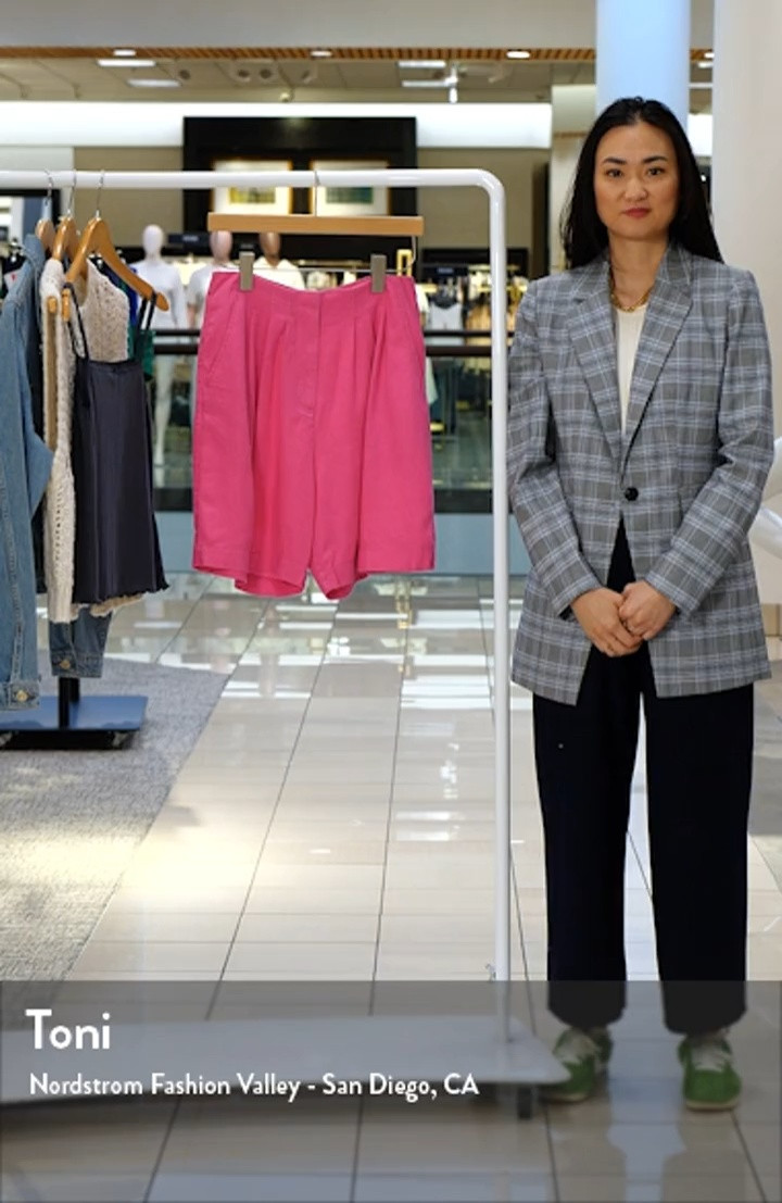 Linen Blend Bermuda Shorts | Nordstrom