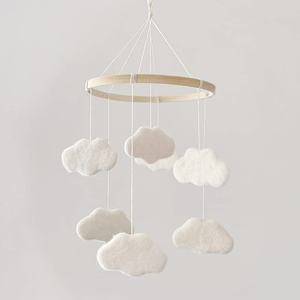 Baby Mobile for Crib - Boho Crib Mobile - Felt Cloud Mobile - Gender Neutral Baby Mobile - Boho N... | Amazon (US)