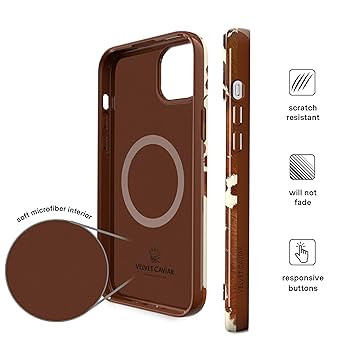 VELVET CAVIAR for iPhone 15 Case Western - Compatible with MagSafe - 10ft Drop Tested - Cocoa Cow... | Amazon (US)