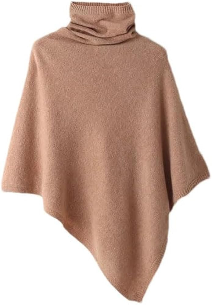 Hgvcfcv Women's Cloak Pullover Women's Stacked Collar Sleeveless Retro Shawl | Amazon (US)