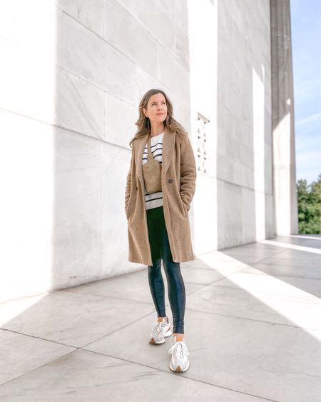 The perfect “sight-seeing” outfit for a cool springy day in Washington D.C. This J. Crew camel wool coat instantly classes up ANY outfit and it is my go-to! Cute comfy sneakers are a MUST for walking around the city. I even wore this outfit to dinner. You could switch to nicer shoes, but I didn’t. 😉

Also, this Amazon faux leather crossbody fanny pack is SOOO GOOD for a sight-seeing day! It has two zippered sections, and is big enough for a phone + lipstick, chapstick, cards and money. I also squeezed car keys and an extra phone battery in it. It comes in multiple colors (this is khaki).

#LTKshoecrush #LTKtravel #LTKstyletip