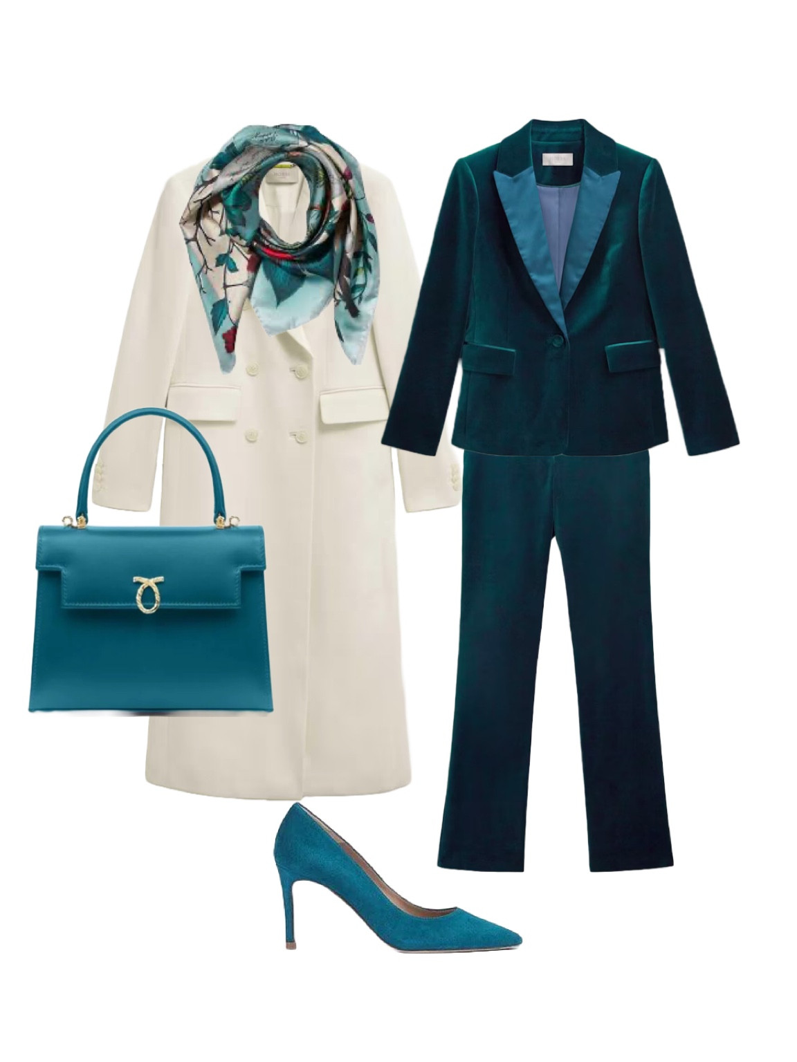 If you love winter white ❄️ but want a colour to make it really sing, opt for teal! The Ivory ‘Juniper’ Coat, Luna teal velvet Jacket and Luna Trousers are all by Hobbs London. Team with the Woodland silk scarf by Aspinal of London, shoes by LK Bennett (use my 15% LK Bennett promotion code REBECCALIPKINAUTHOR15 ) and the most magnificent teal leather top handle bag by Launer - this turquoise handbag colour is exclusive to Fortnum & Mason! 


#LTKluxury #LTKuk #LTKCyberWeek