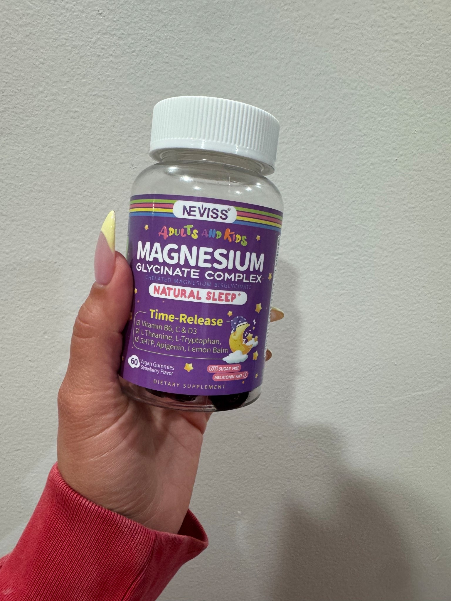 Magnesium gummies for adult and kids. We take 1 gummy a night to help soothe us to go to sleep and get a good nights rest. I take one gummy. My husband takes two and my kids each take one as well.

Magnesium 
Sleep gummies 
Self care 
Health and wellness 
Amazon finds 

#LTKselfcare #LTKdayinmylife #LTKHome