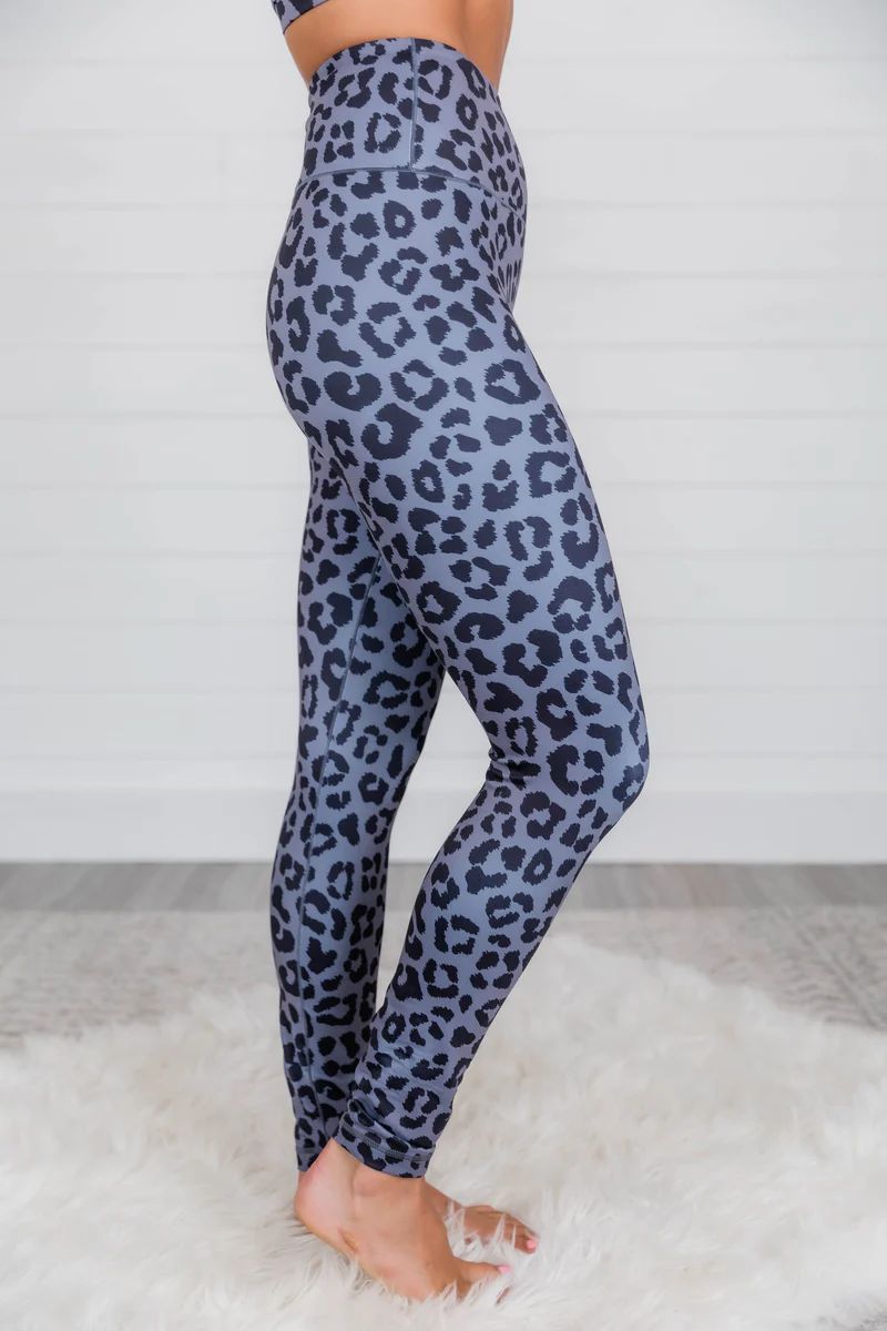 Run To You Animal Print Black Leggings DOORBUSTER | The Pink Lily Boutique