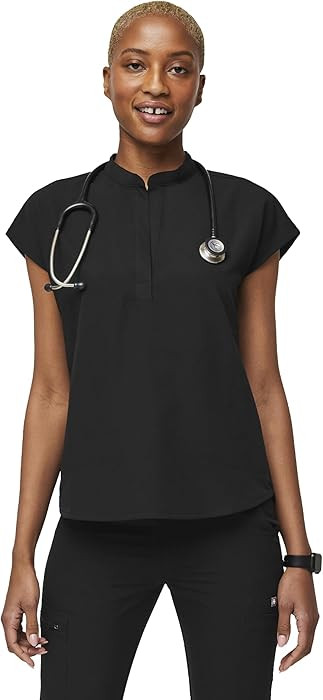 Amazon.com: FIGS Rafaela Oversized Scrub Top for Women \u2014 Black, L: Clothing, Shoes & Jewelry | Amazon (US)