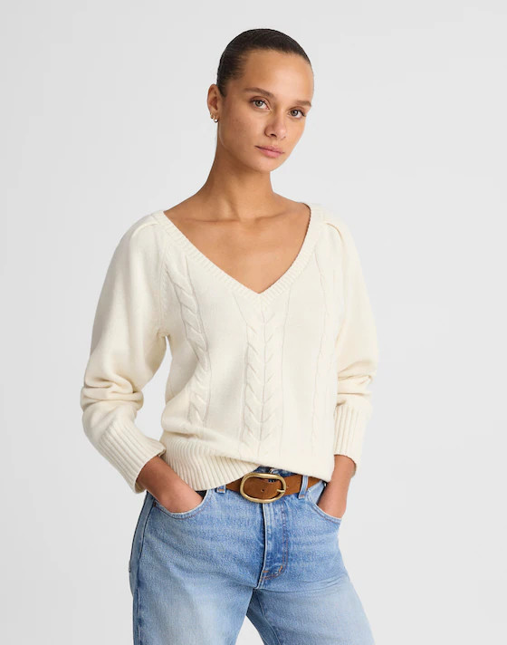 V-Neck Pullover Sweater in Merino Wool | Madewell