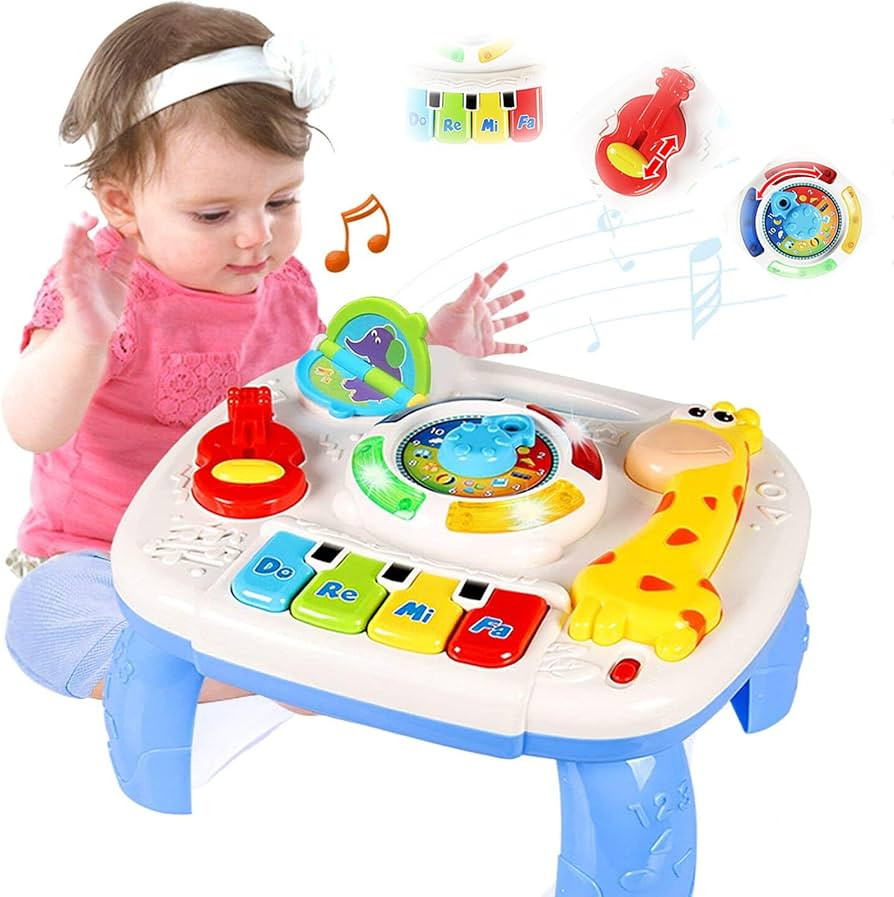 HQXBNBY Baby Toys 6 to 12 Months, Musical Learning Table Baby Toys for 1 2 3 Year Old Boys Girls ... | Amazon (US)