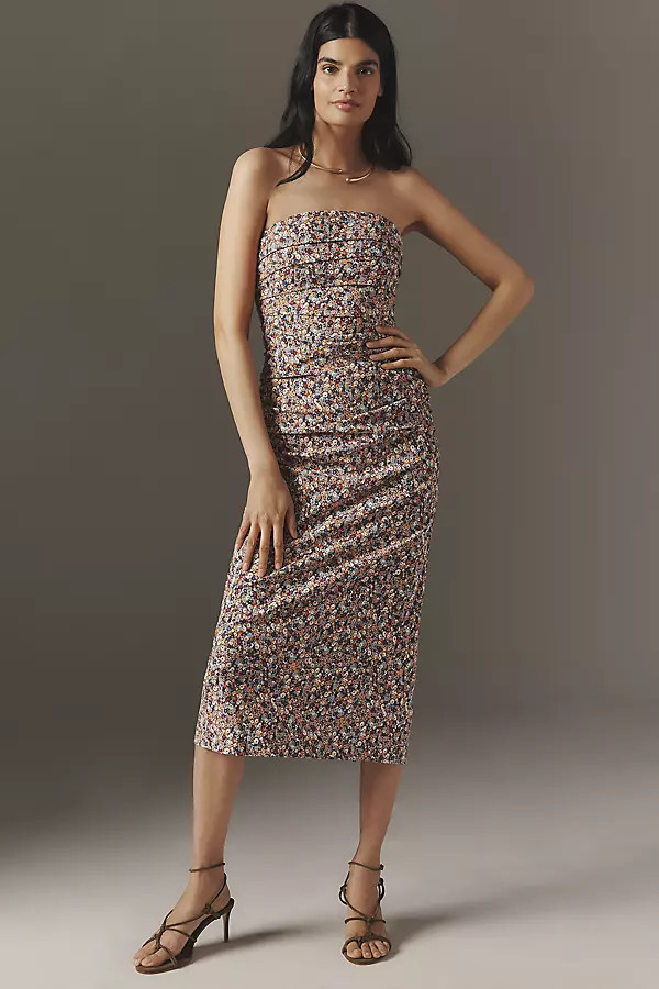 The Soleil Slim Strapless Ruched Dress: Magic Fabric Edition | Anthropologie (US)