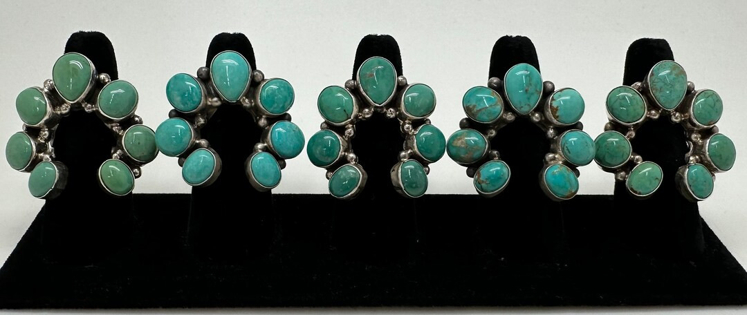 Kingman Turquoise Green Naja Ring - Etsy | Etsy (US)