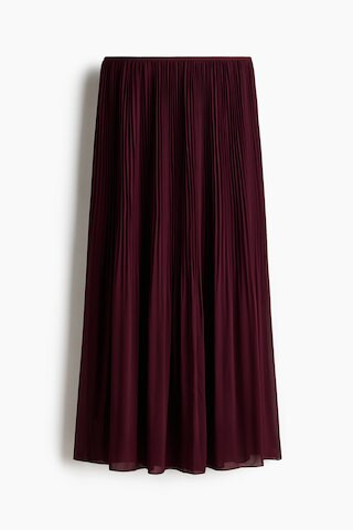H & M - Pleated Chiffon Skirt - Red | H&M (US + CA)