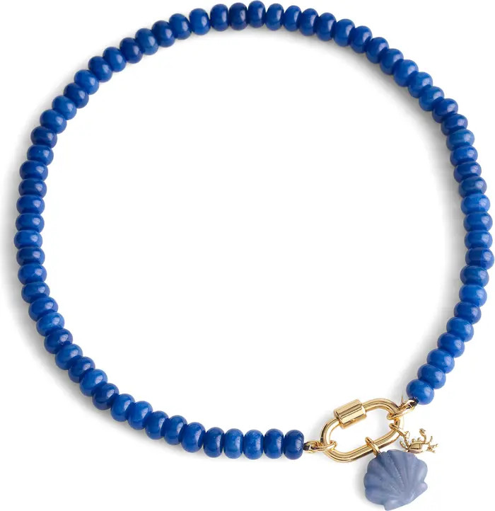 Semiprecious Bead Carabiner Charm Necklace | Nordstrom