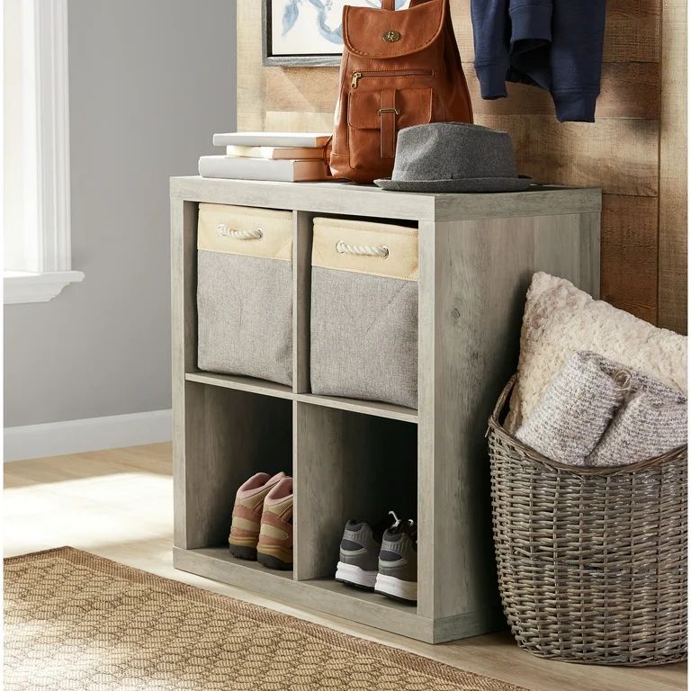 Better Homes & Gardens 4-Cube Storage Organizer, Rustic Gray - Walmart.com | Walmart (US)