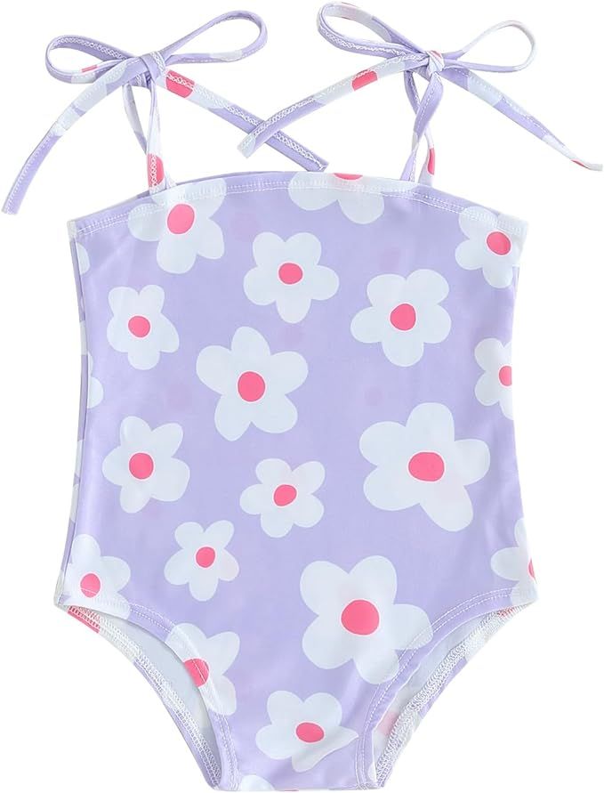 Toddler Infant Baby Girl Swimsuit Clothes One Piece Bathing Suit Floral Sleeveless Summer Swimwea... | Amazon (US)