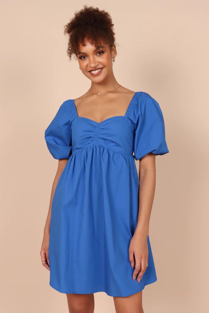 Lionel Puff Sleeve Midi Dress - Royal Blue | Petal & Pup (US)