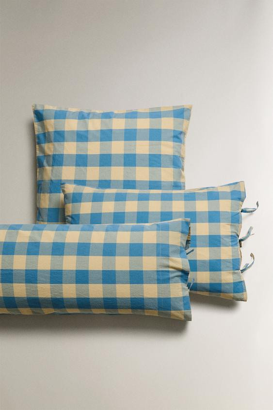 CHILDREN’S REVERSIBLE CHECK PILLOWCASE | Zara US