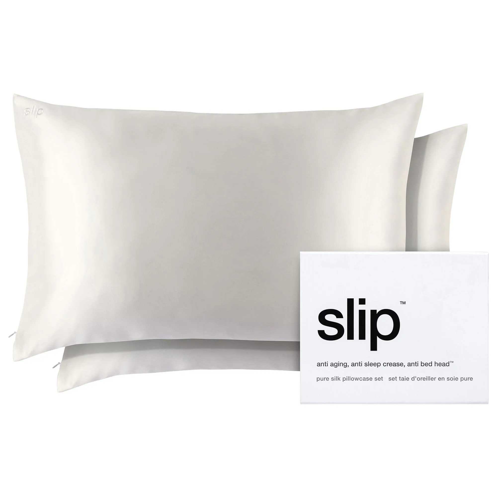 Slip Pure Silk Queen Pillowcase Duo in White | Sephora (US)