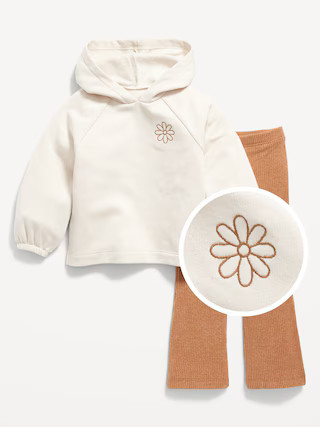 French-Terry Pullover Hoodie & Flare Pants for Toddler Girls | Old Navy (US)