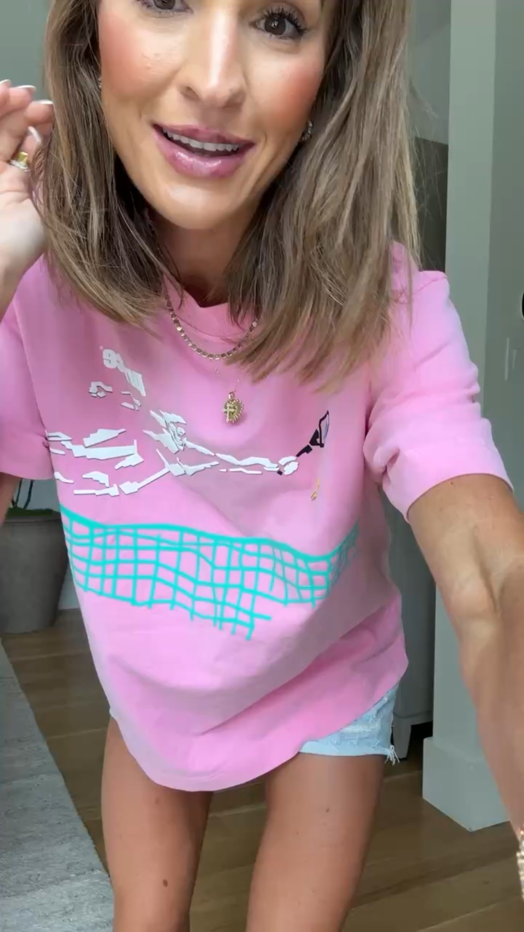 love the fun colors in this graphic tee! 🩷 the heavyweight material is also💯 fits very oversized / wearing xs 

#LTKSaleAlert